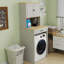 Armoire de rangement avec une tablette réglable et un faux tiroir pour la salle de lavage