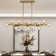 Faustena 16-Light Dimmable Bubble Glass Golden Sputnik Modern Linear Chandelier