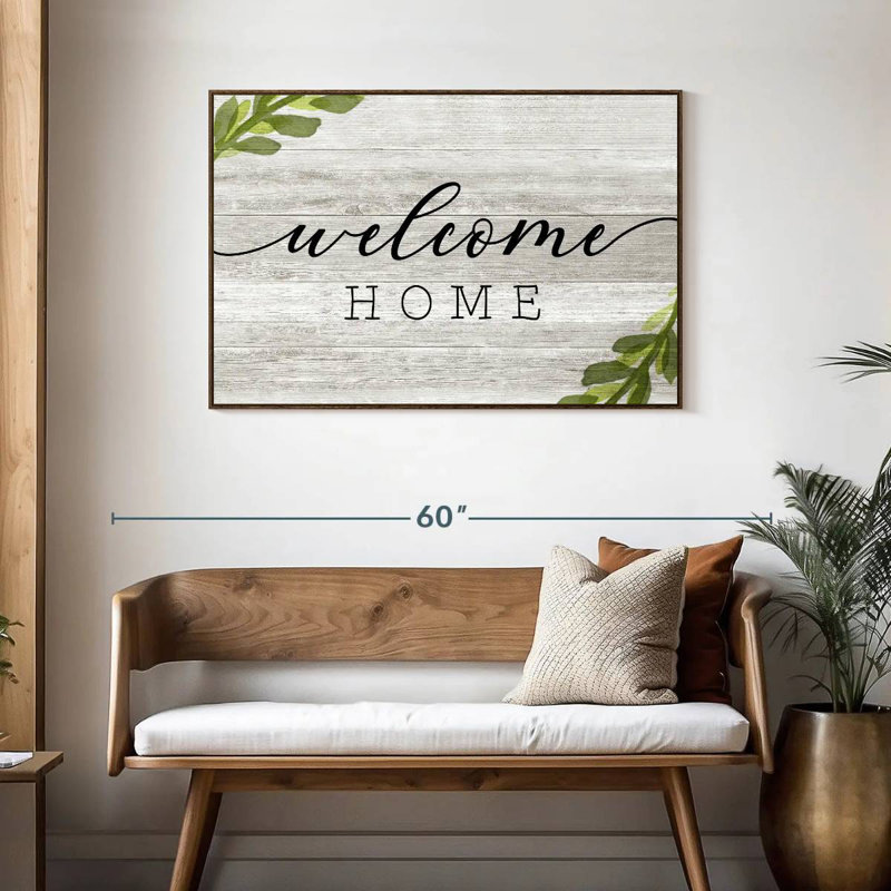 Plaque murale rustique, Cadre flottant en noyer, 43 po x 29 po