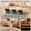 Upholstered Counter Stool with Metal Frame-653668579