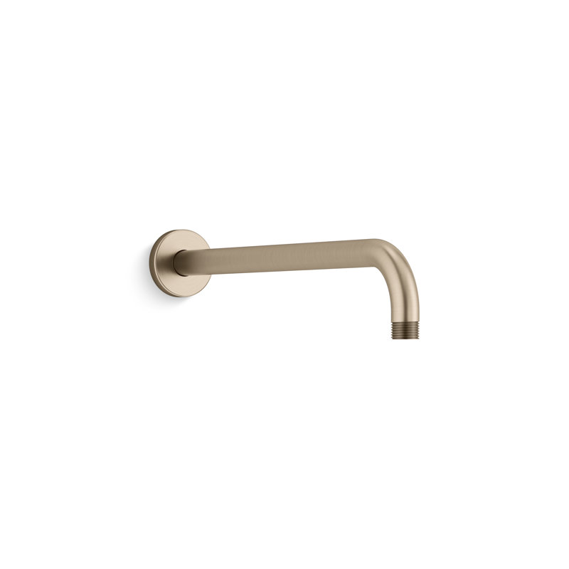 STATEMENT™ 13 5/8" WALL-MOUNT SINGLE-FUNCTION RAINHEAD ARM AND FLANGE, Vibrant Brushed Bronze
