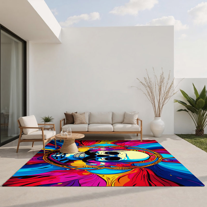 Glimmer Tide Indoor And Outdoor Area Rug, Rectangle 2' x 3'