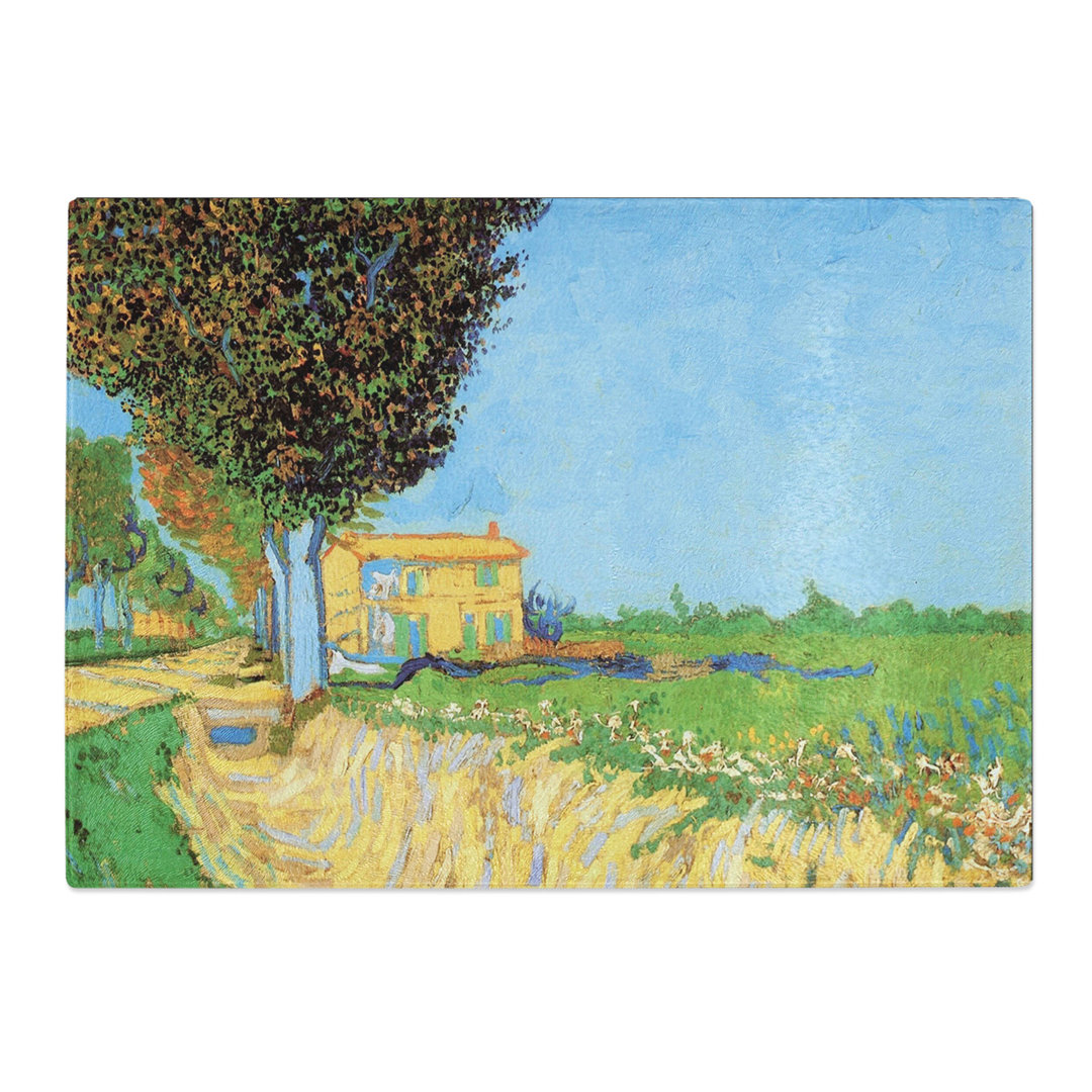 A Lane Near Arles by Vincent Van Gogh Chopping Board