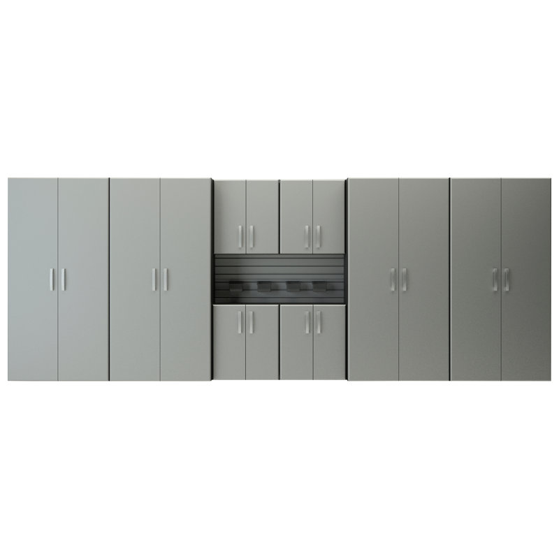 8 Piece Plastic Storage System, Silver