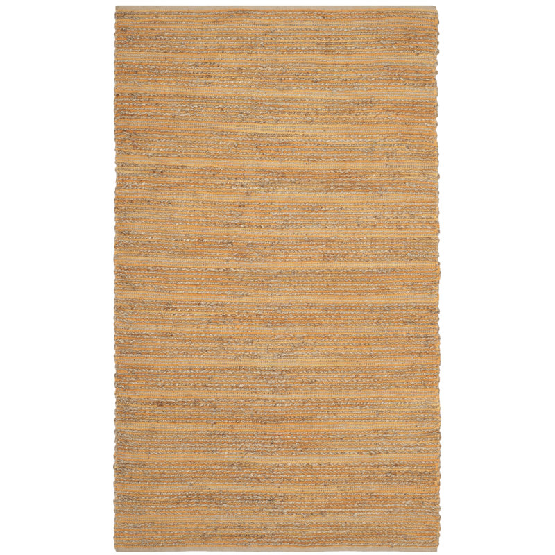 Doleman Hand Woven Jute/Cotton Rug in Orange, Rectangle 3' x 5'