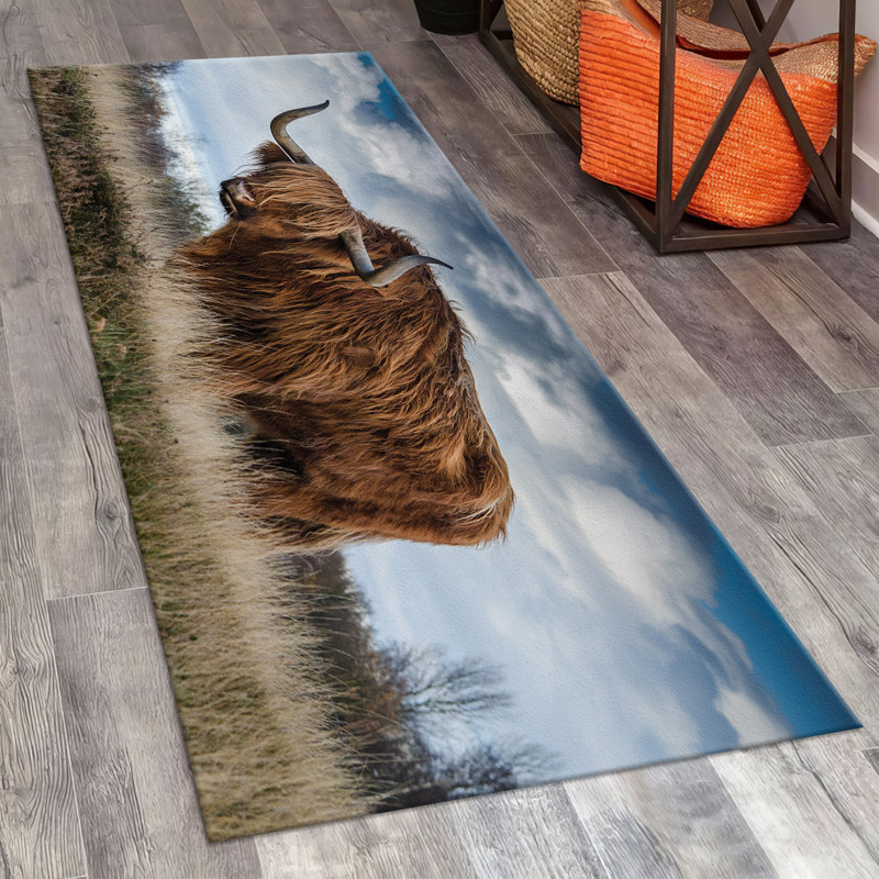 Artistic Floral Pattern With Pile Soft Printed Rug Offering Comfortable Underfoot Experience and Stylish Indoor Decor Enhancement