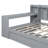 Full Size Wooden Daybed With 3 Drawers, USB Ports And Desk, Gray-1846143879-1846143880
