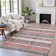 Machine Washable Indoor/Outdoor Xhevrie Burgundy Rug