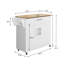 Solid Wood Top Kitchen Cart-88361251