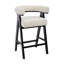 Tabouret de comptoir rembourré avec dossier de baril, tabouret de bar à hauteur de comptoir moderne pour la cuisine / salle à manger-1107827748