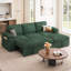 Canapé modulaire en forme de L avec lit escamotable, canapé-lit modulaire avec rangement, vert-1559635970
