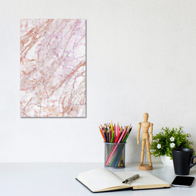 Rose Marble 1 Piece Wrapped Canvas Painting