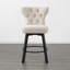 Tabouret de comptoir pivotant et capitonné-689940086-689940087