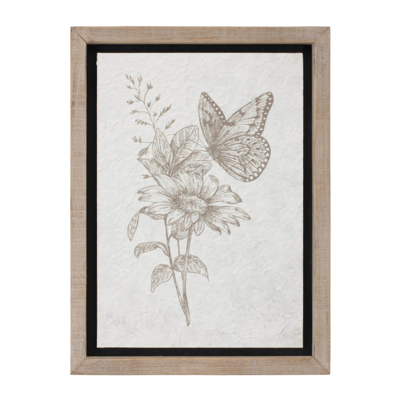 Motif d'insectes floraux encadrés (ensemble de 3)