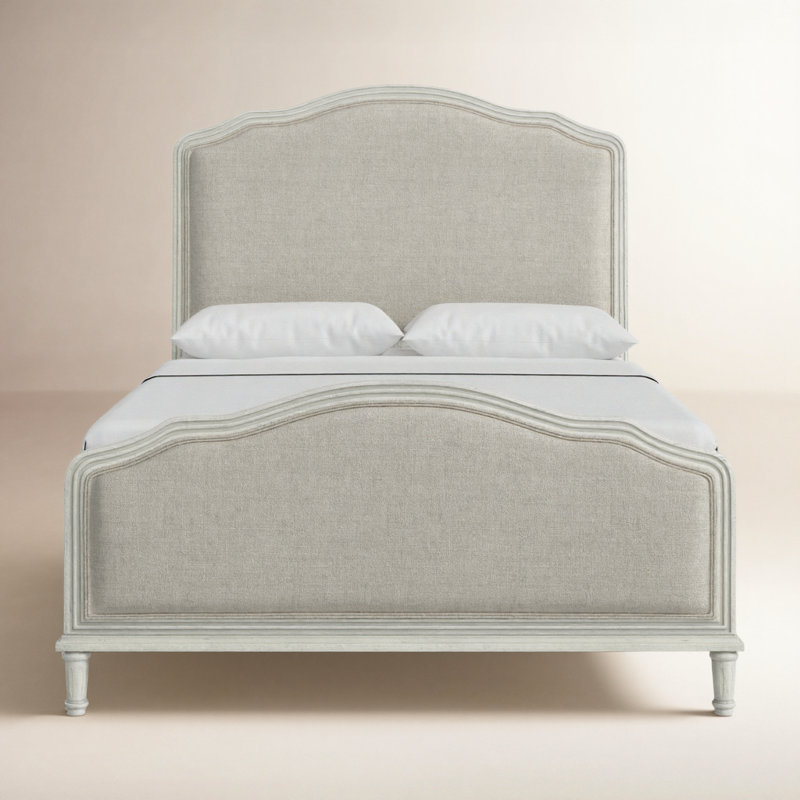 Watson Upholstered Bed, Queen, Cream