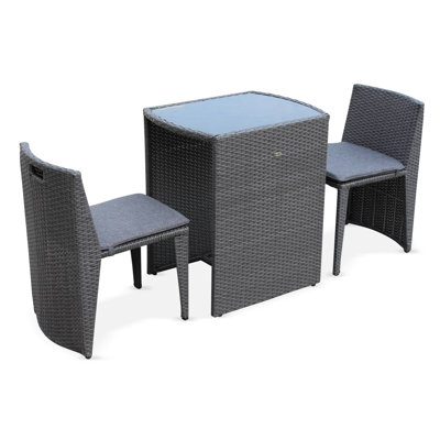 Rasmussen 2 - Person Patio Dining Set with Rectangular Table , Cushions Included