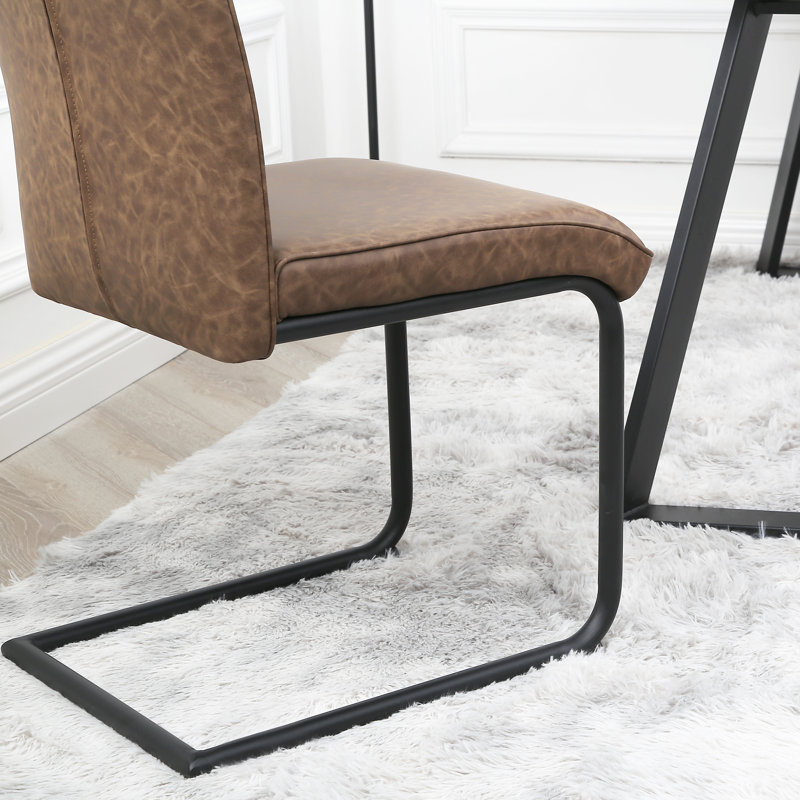 Cantilever Chair Set Asfand, Tan