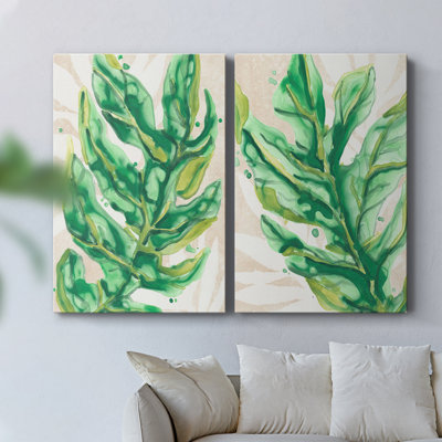 Parchemin Palms III - Toile tendue avec châssis Premium - Prêt à être accroché