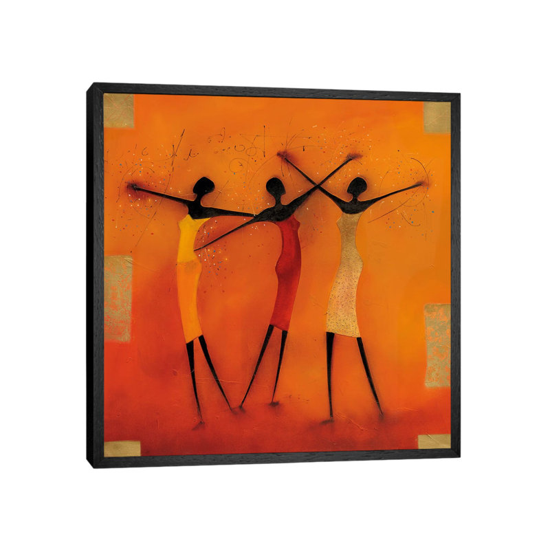 Jan Eelse Noordhuis 1 Piece Floater Frame Wall Art on Canvas, 45.72 cm H x 45.72 cm W, Black