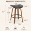 Tabourets de bar pivotants en similicuir Gerald-792145748-792145755