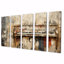 Rustic Brown Piano Melody I - Music Piano, art mural 5 pièces