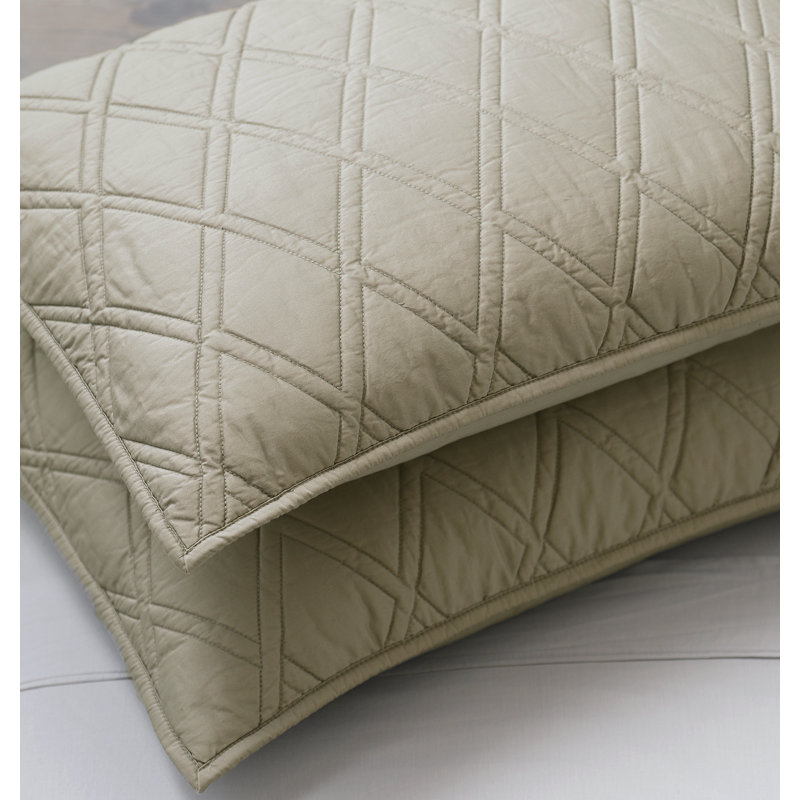 Cotton Sateen Coverlet, Queen Coverlet + 2 Shams, Khaki