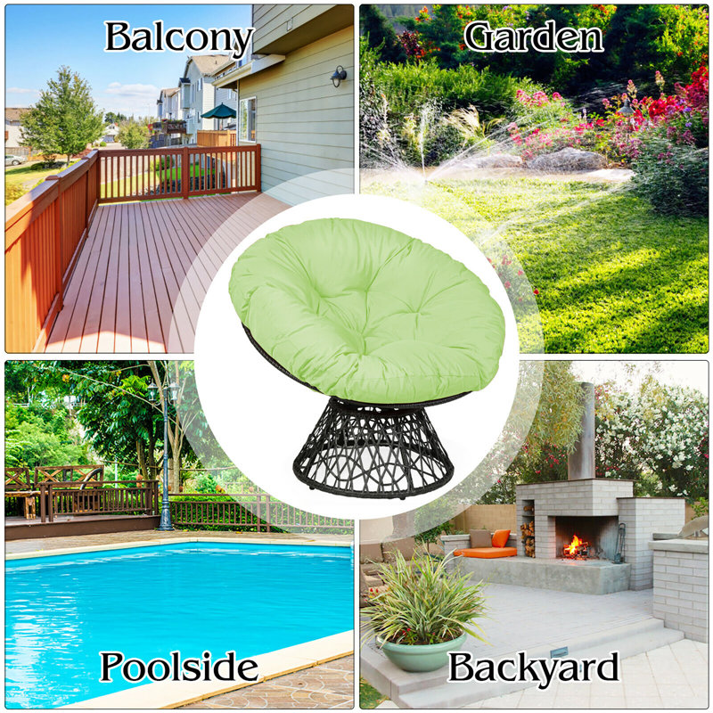 Fauteuil Papasan pivotant de l 37,5 po, Vert
