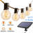 G40 Solar Powered 18Ft Outdoor String Lights