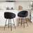 Absalom Modern Swivel Upholstered 26.6" Sherpa Counter Stool with Metal Frame-839629862-830408050