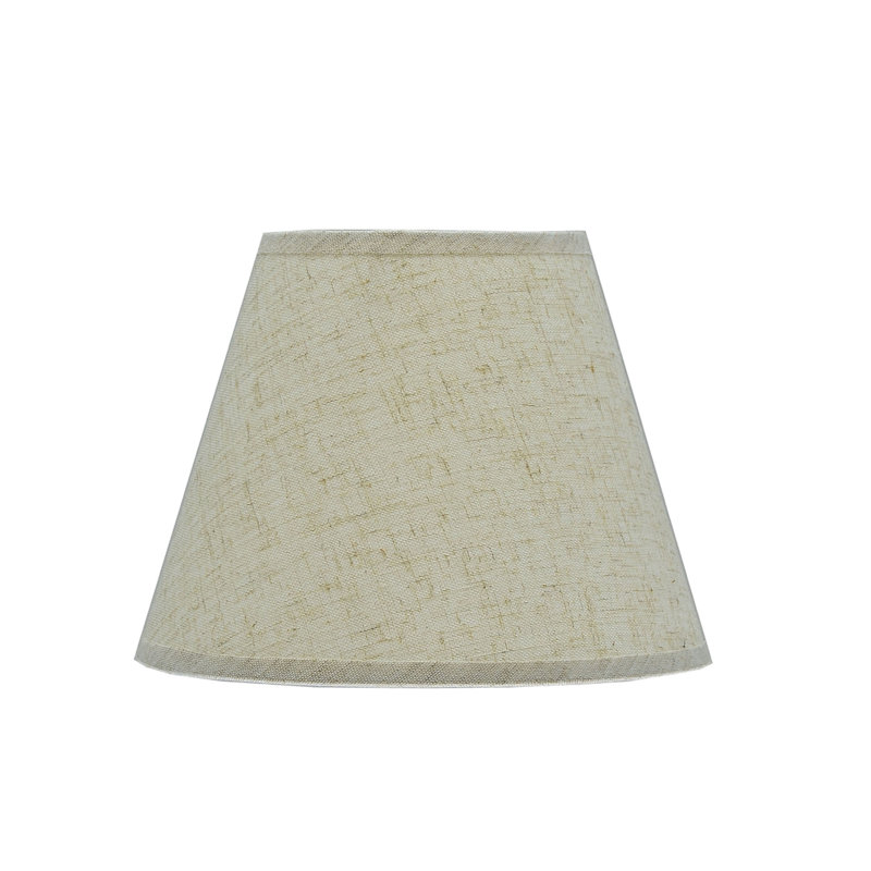 Flaxen Linen Empire Lamp Shade with Spider Construction, 9"