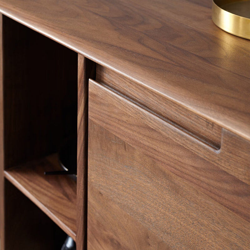 Buffet en verre rétro, 25.59" H x 55.12" W x 15.75" D