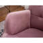 Fauteuil d'appoint contemporain capitonné en velours soyeux avec repose-pieds, mauve