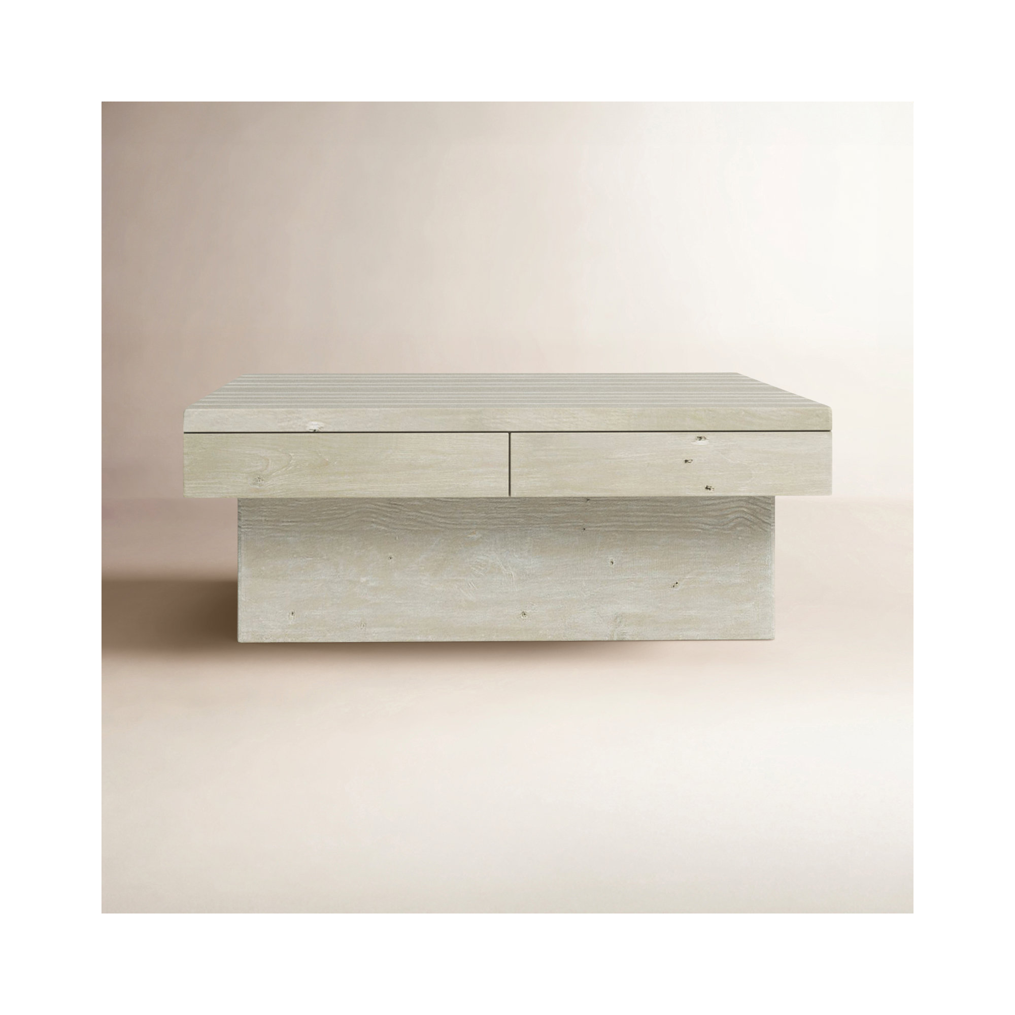 Solid Wood Coffee Table with Storage