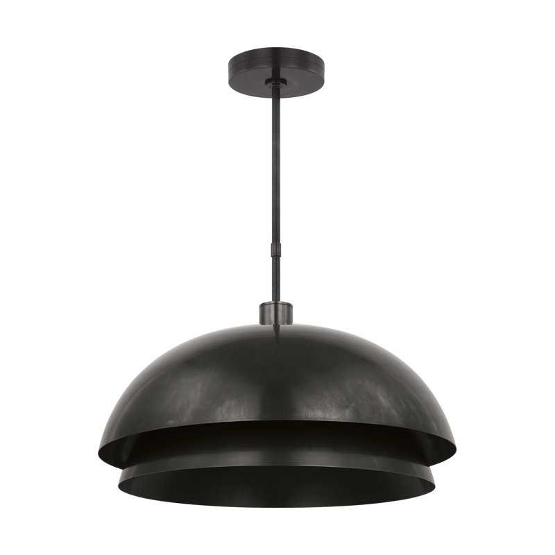 Shanti 1 - Light LED Pendant, Dark Bronze, Natural Brass, 26" W x 26" D x 13.9" H