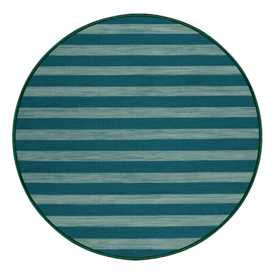 Tapis vert à rayures horizontales lavable à la machine