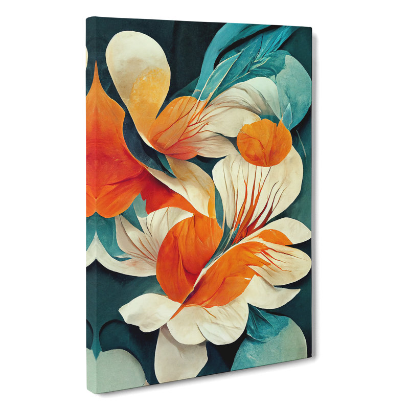 Beautiful Abstract Flowers No.5 - Wrapped Canvas, 50cm H x 35cm W x 3cm D