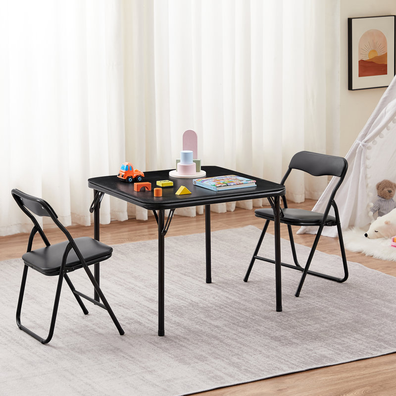 Aerynn Kids 3 Piece Square Play Or Activity Table and Chair Set