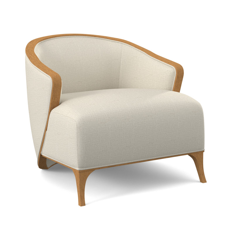 Fauteuil demi-tonneau Penegrine, Ambre, Lin UV-Rollo