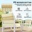Outsunny 4 Seater Rattan Garden Furniture Set with Cushions-1528182987