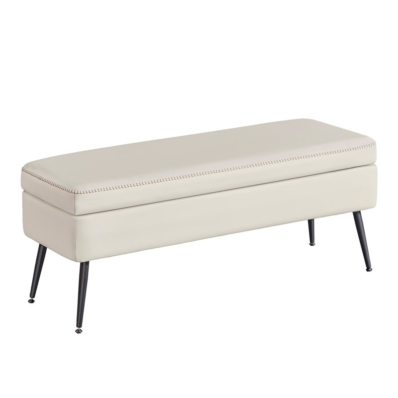 Banc de rangement avec repose-pieds