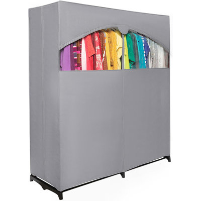 Garde-robe portable avec tringle en métal