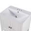 Meuble-lavabo blanc 24 po - Fabrication en bois massif, lavabo en céramique, bois massif, design moderne élégant