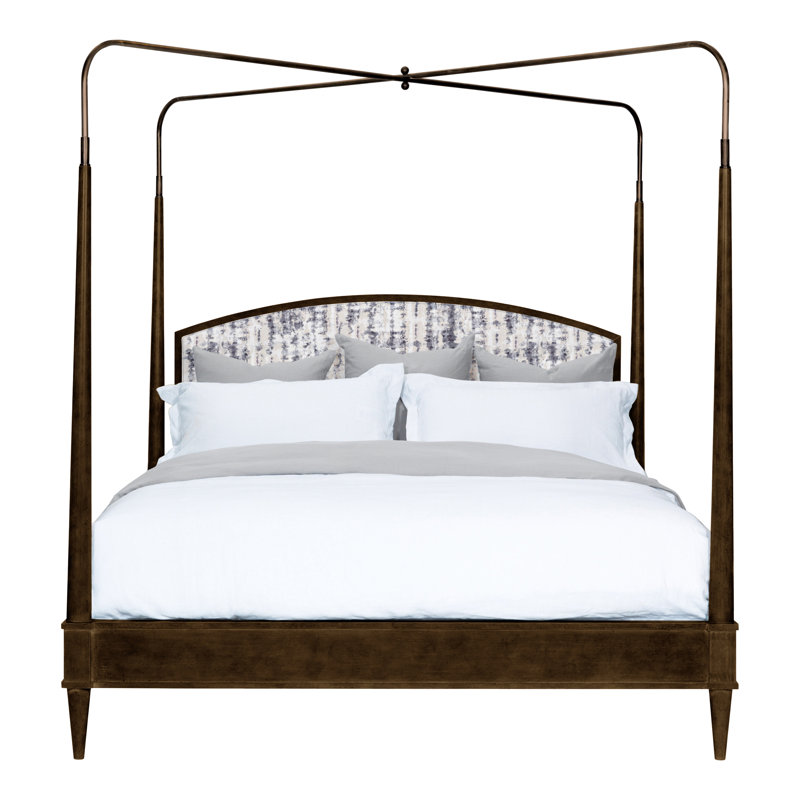 Anderkit Upholstered Canopy Bed, Ian Haze, Havana