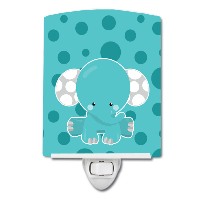 Polka Dots Elephant Ceramic Night Light