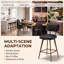 Swivel Upholstered Counter Stool with Metal Frame-153194068