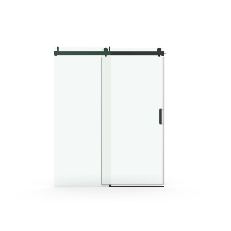 56" - 60" (W) X 76" (H) Frameless Soft-Closing Shower Door, 1/4" (6Mm) Tempered Glass Single Sliding With Explosion-Proof Film
