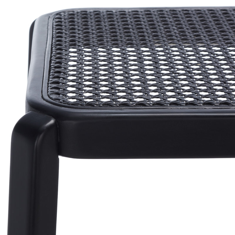 Bluebelle Counter Stool with Solid Wood Frame, Black, Bar Stool (29.53" Seat Height)