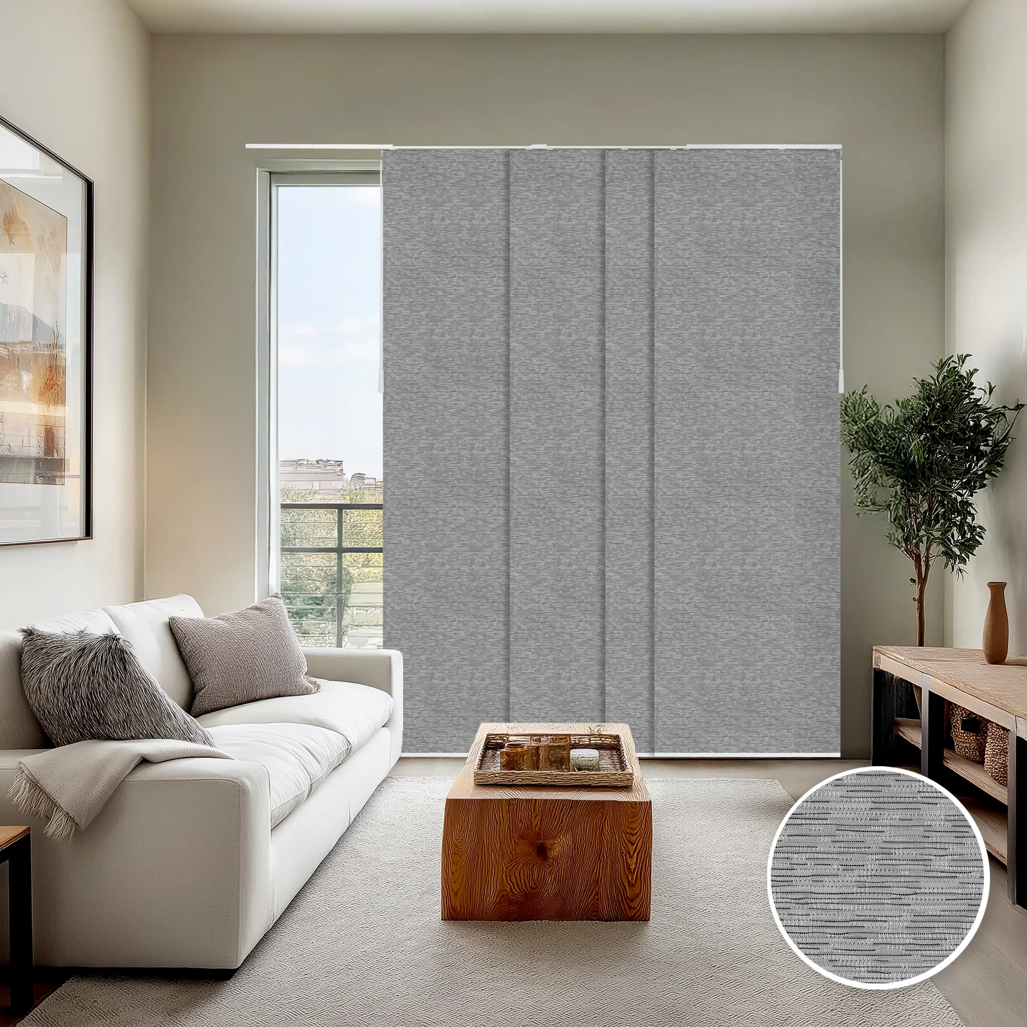 Ebern Designs Premium Adjustable Sliding Panels, Cut to Length Vertical Blinds, Up to 80"W X 96"H & Reviews | Wayfair