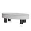 Table basse Mid-Century moderne ovale avec plateau en faux marbre
