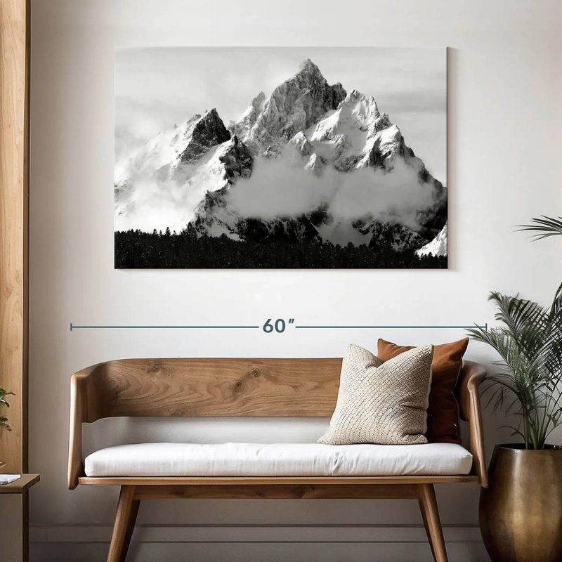 Grand Tetons enneigé Alvord, H 32 po x l 48 po